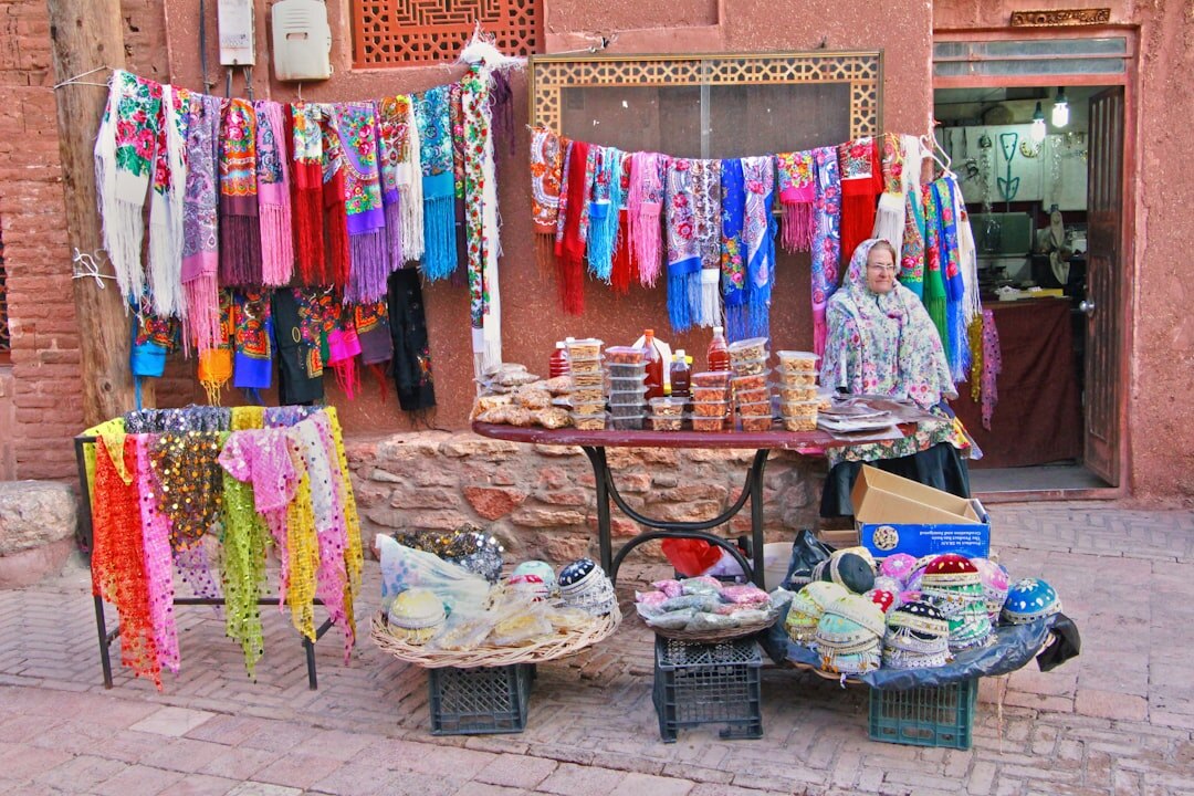 woman selling handmade crafts