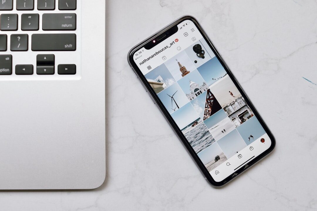 social media profile on phone