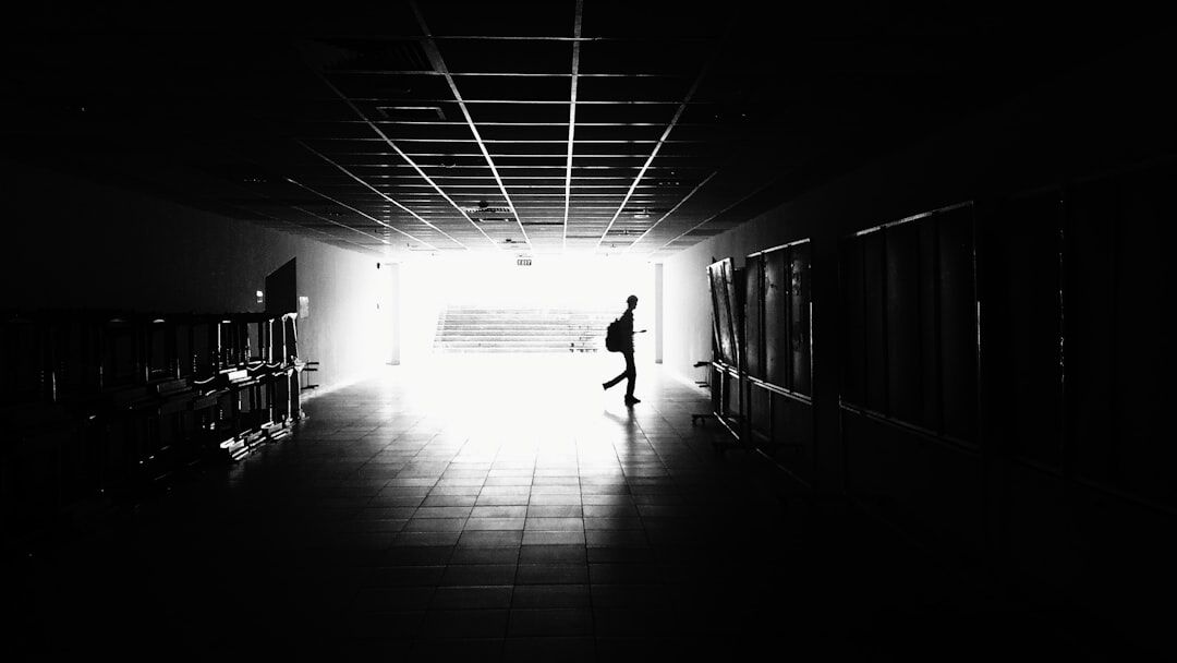 hacker in dark room